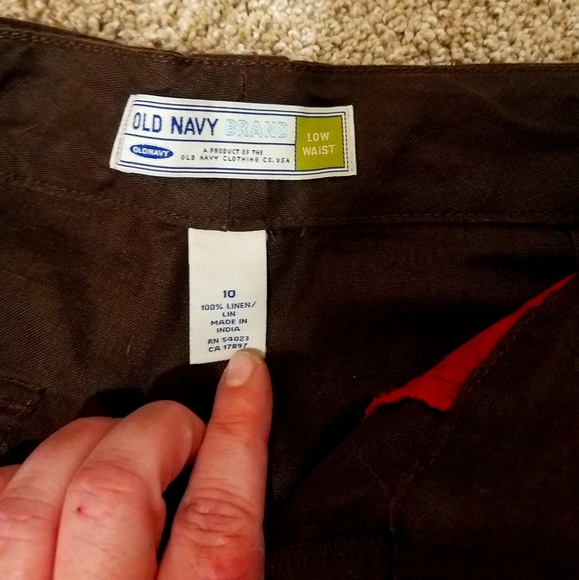 WOMEN'S OLD NAVY, RICH BROWN, WIDE CROPPED. SZ 10 - Picture 8 of 9